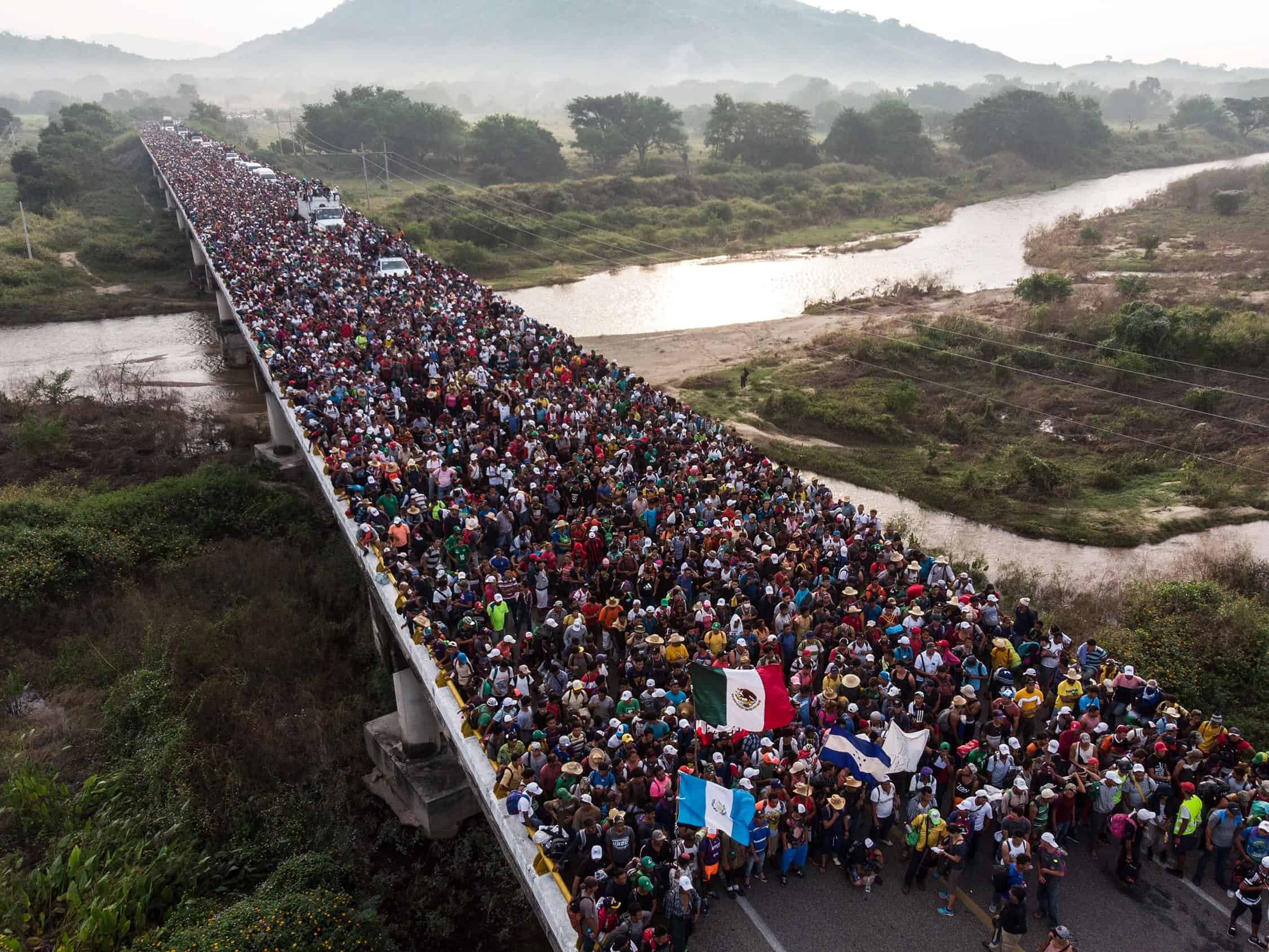 Biden S Border Crisis Is About To Hit A New Low Immigration Reform   Crowd On Bridge 